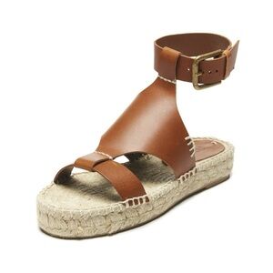 Soludos Brown Leather Espadrille Sandals